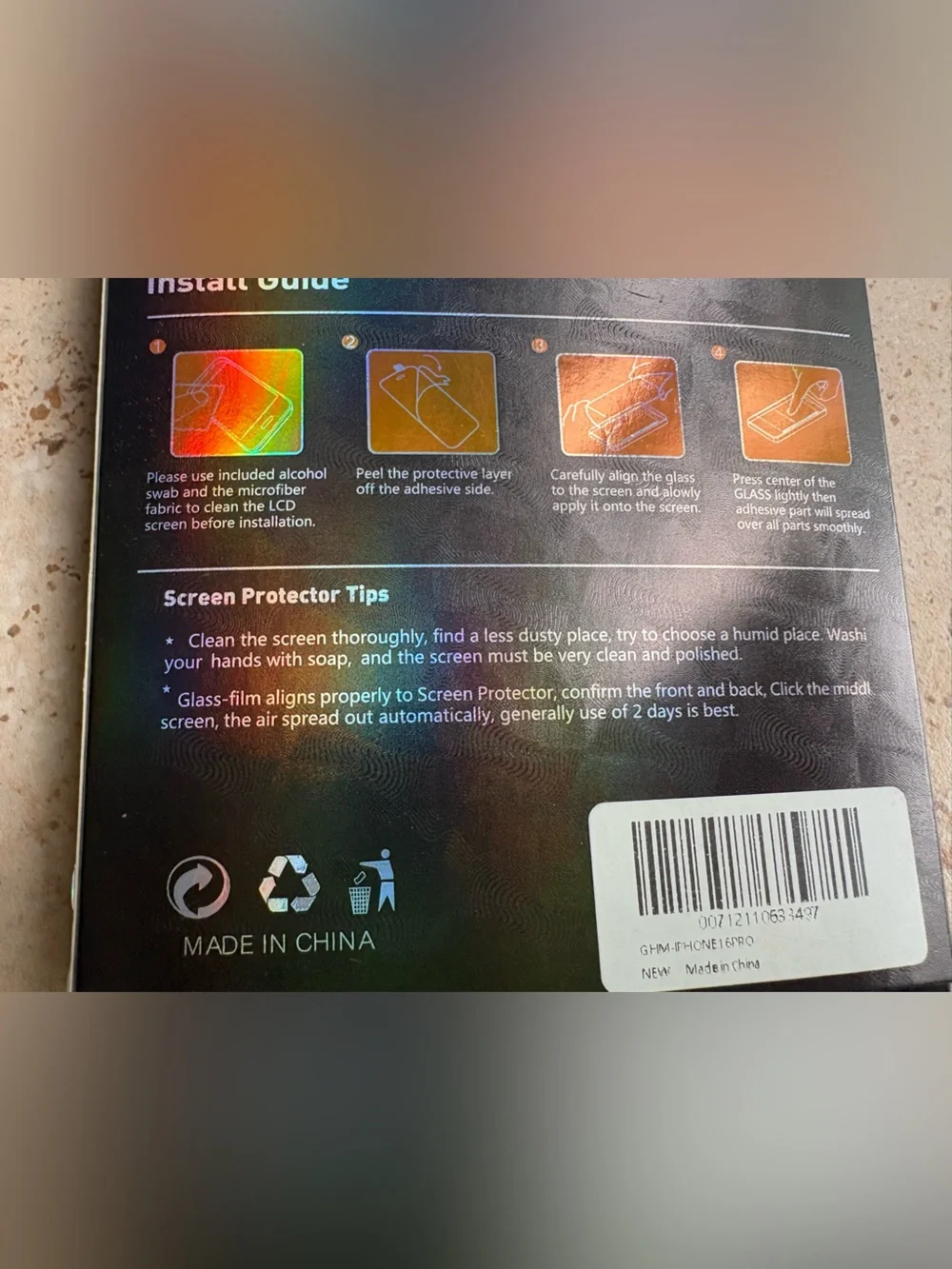 iPhone 16 Pro Protective Glass Kit